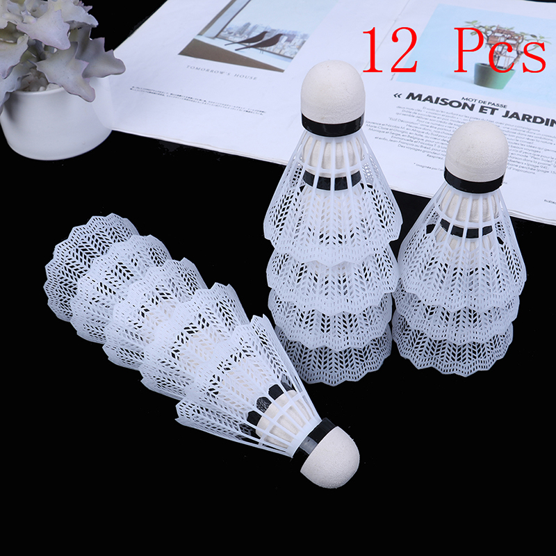 12Pcs Plastic Badminton Shuttl - Feather Shuttlecock ulasan dan harga