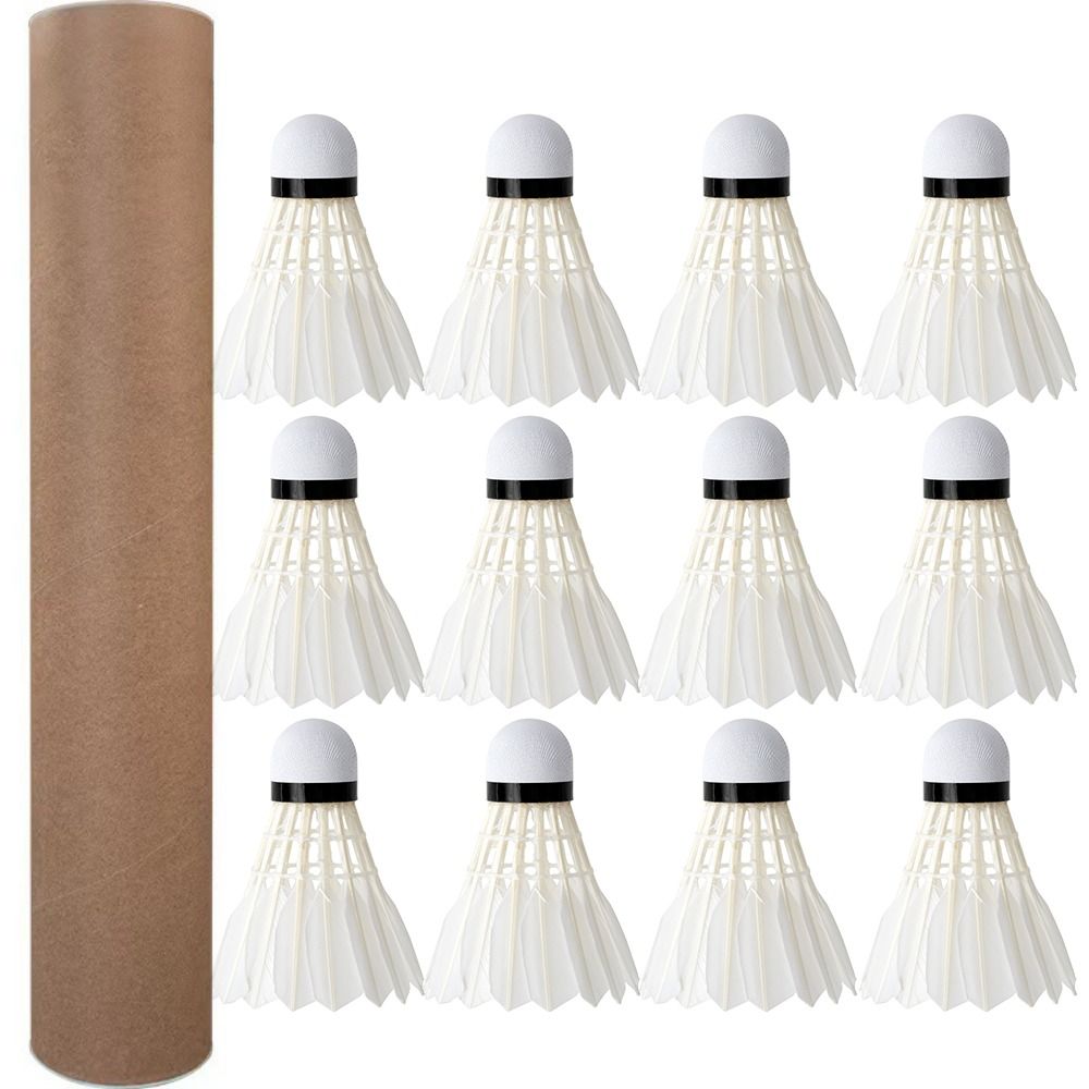 3/6/12Pcs New White Badminton  - Feather Shuttlecock ulasan dan harga